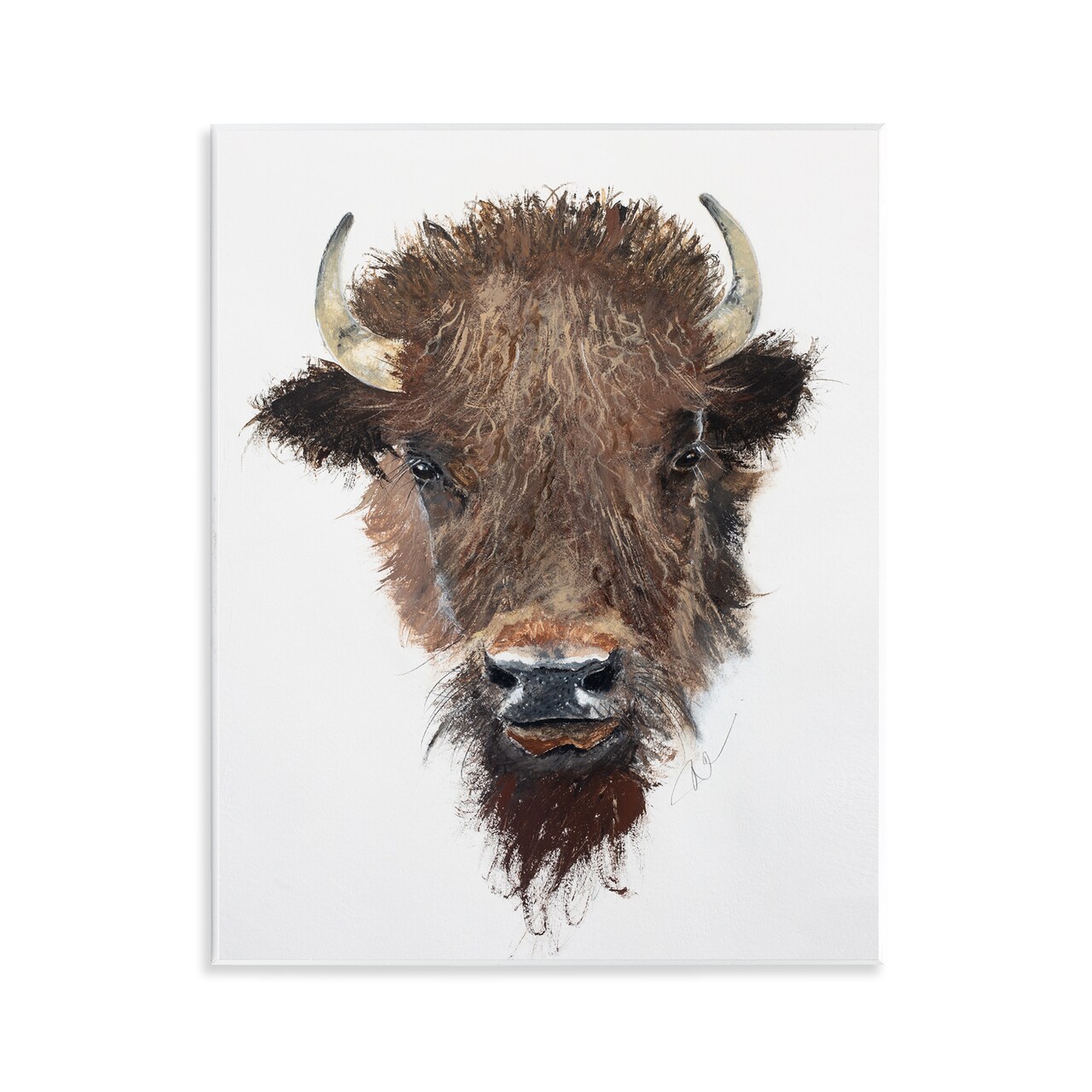 Stupell Industries Western Bison Visage Wall Plaque Art Design by Filippo Ioco
